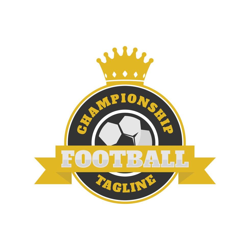 imagem vetorial de distintivo de logotipo de clube de futebol ou futebol. criador de modelo de logotipo de clube de futebol ou futebol para vetor de equipe esportiva