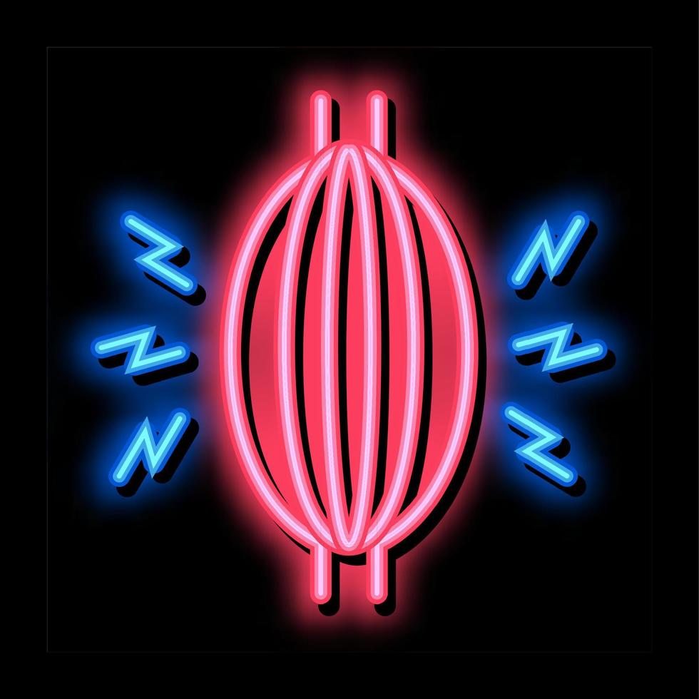 ilustração de ícone de brilho neon de dor muscular vetor