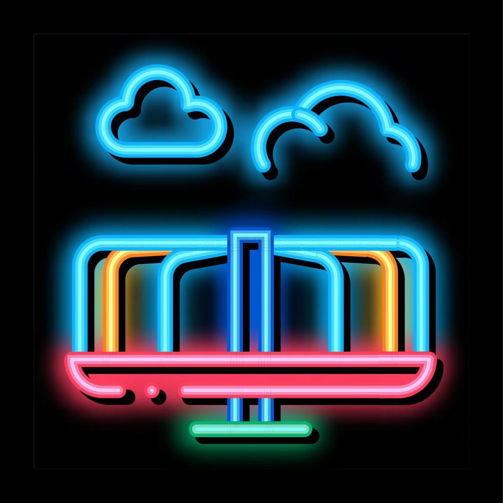 ilustração de ícone de brilho neon de carrossel infantil vetor