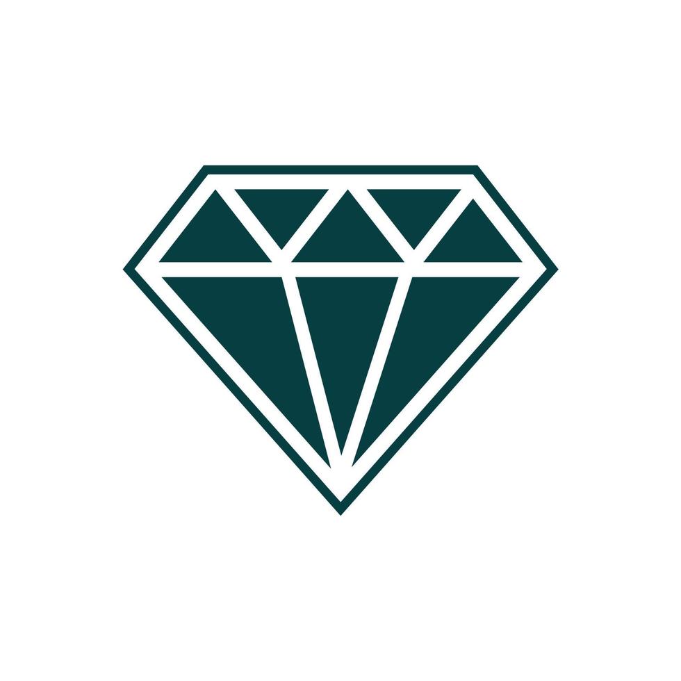 logotipo de diamante criativo e modelo de design de ícone vetor