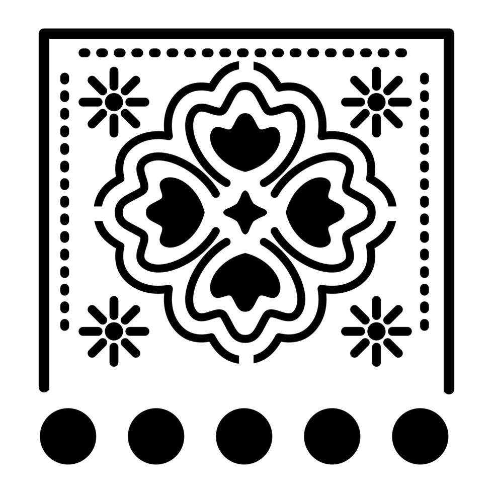 ícone de trevo mexicano com pequenos sóis vetor