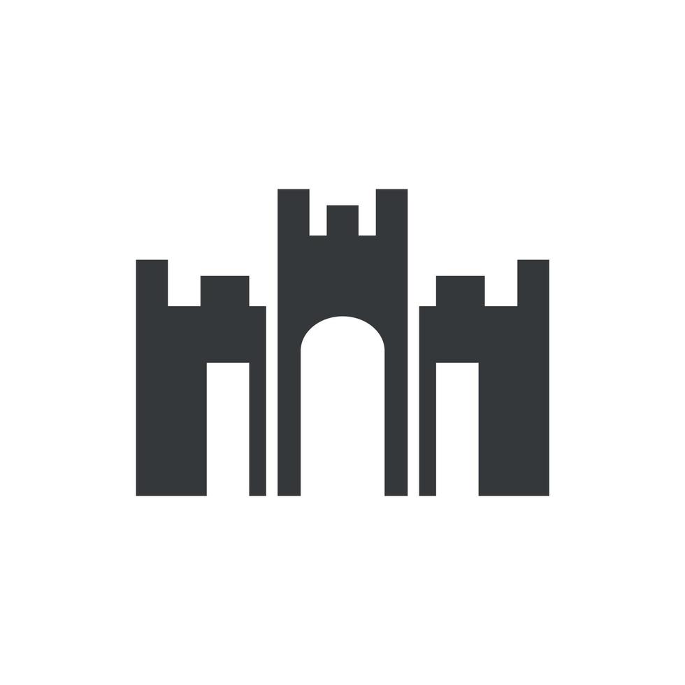 ilustração simples castelo de areia logotipo editável design de símbolo vetor