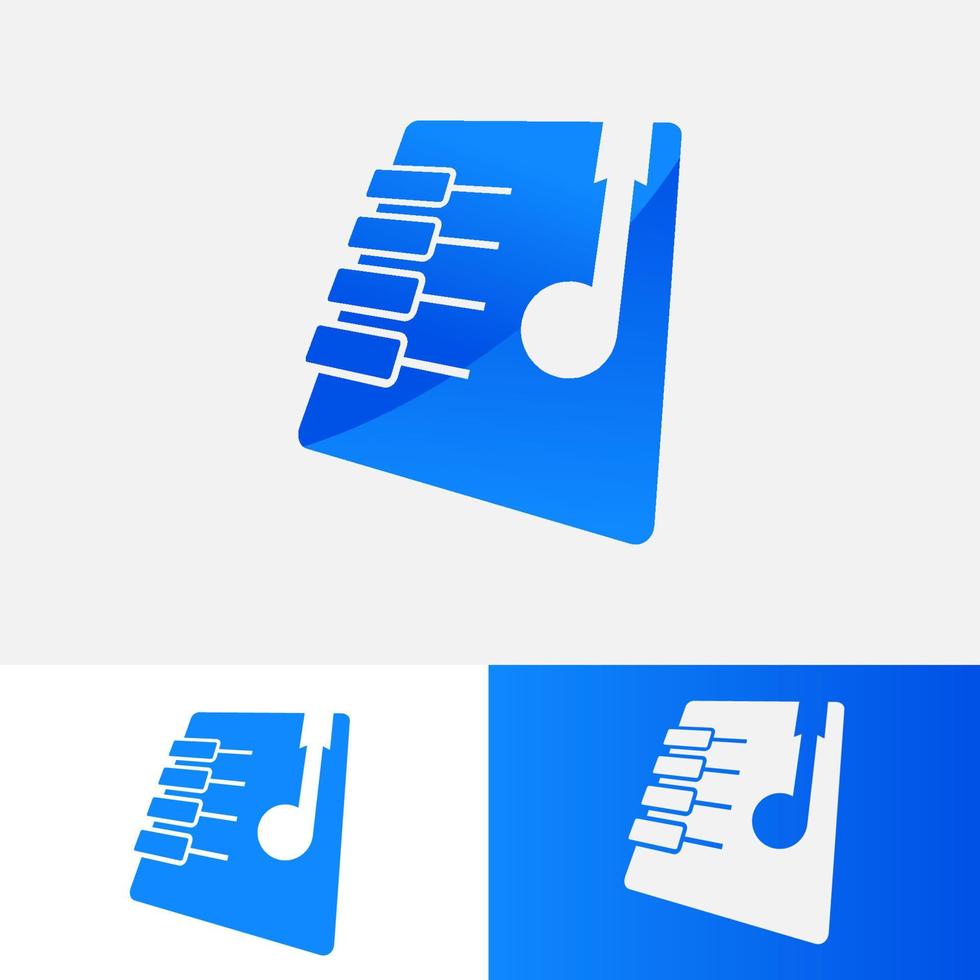 logotipo do modelo de música, logotipo com formato eps de vetor de estilo moderno e futurista