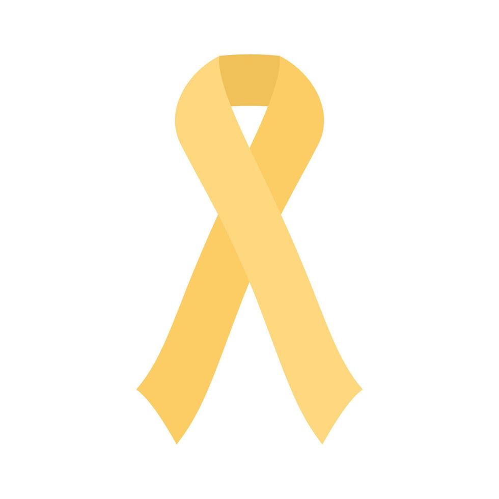 fita amarela. assinar o dia internacional do câncer infantil vetor