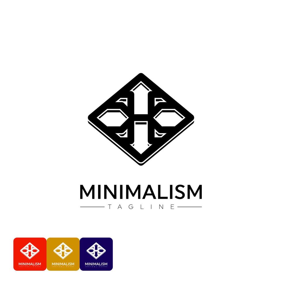 modelo de design de vetor de logotipo minimalista em estilo linear simples - emblema abstrato, unidade e confiança, acessórios e objetos