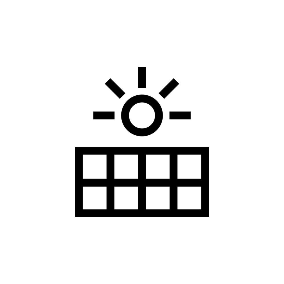ilustração isolada do vetor simples do ícone do painel de energia solar