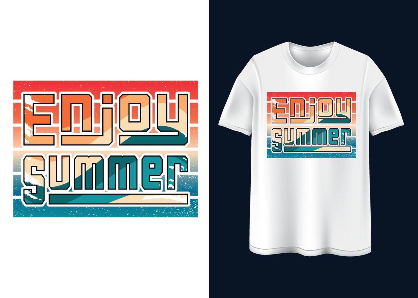 vamos aproveitar o design da camiseta de verão vetor