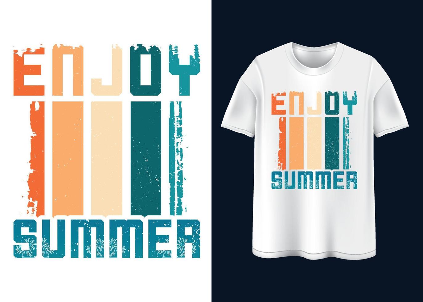 vamos aproveitar o design da camiseta de verão vetor