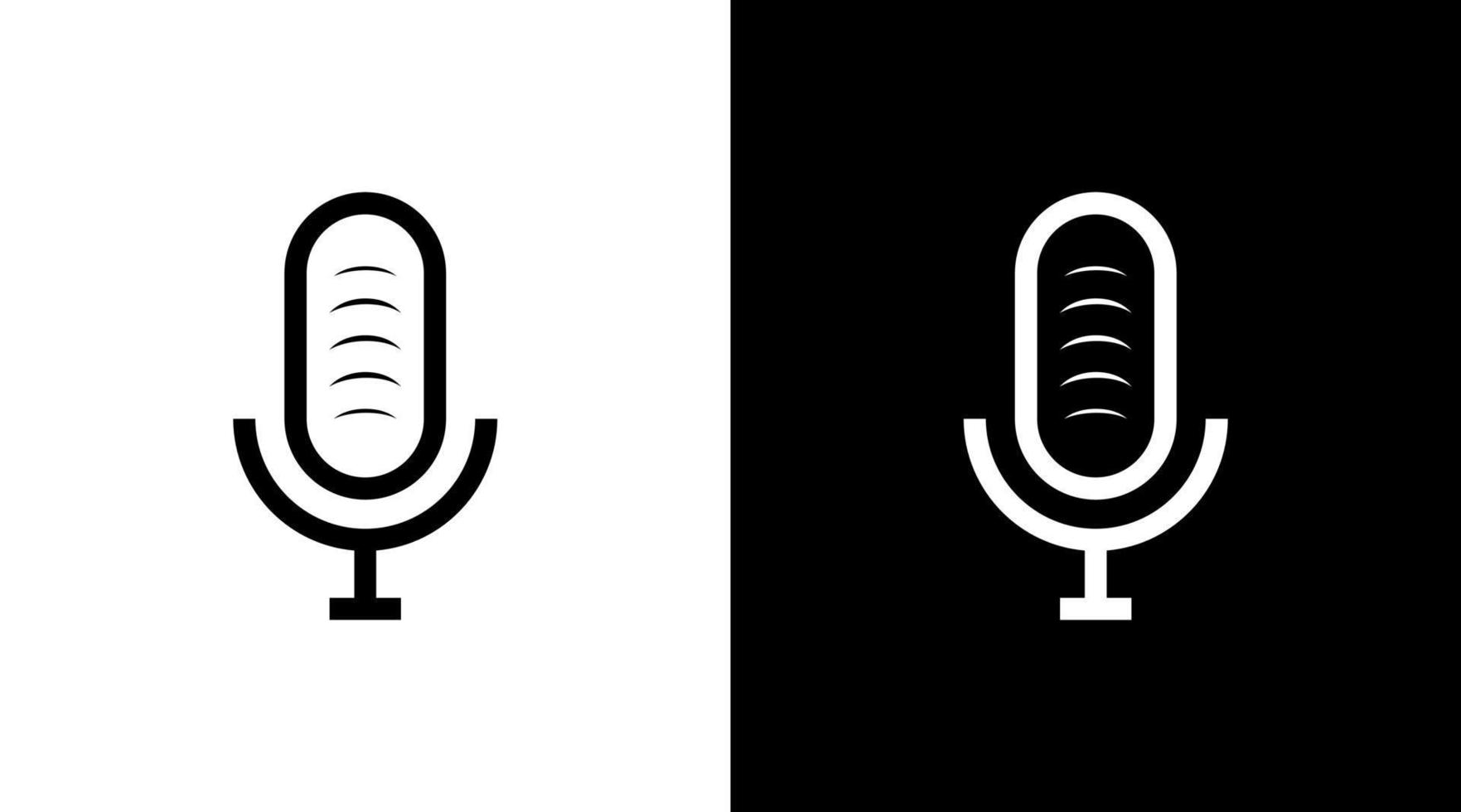 modelos de designs de estilo de ilustração de ícone de monograma de logotipo de podcast vetor
