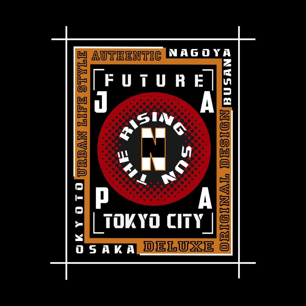 design de texto de logotipo de modelo de Japão Tóquio vetor