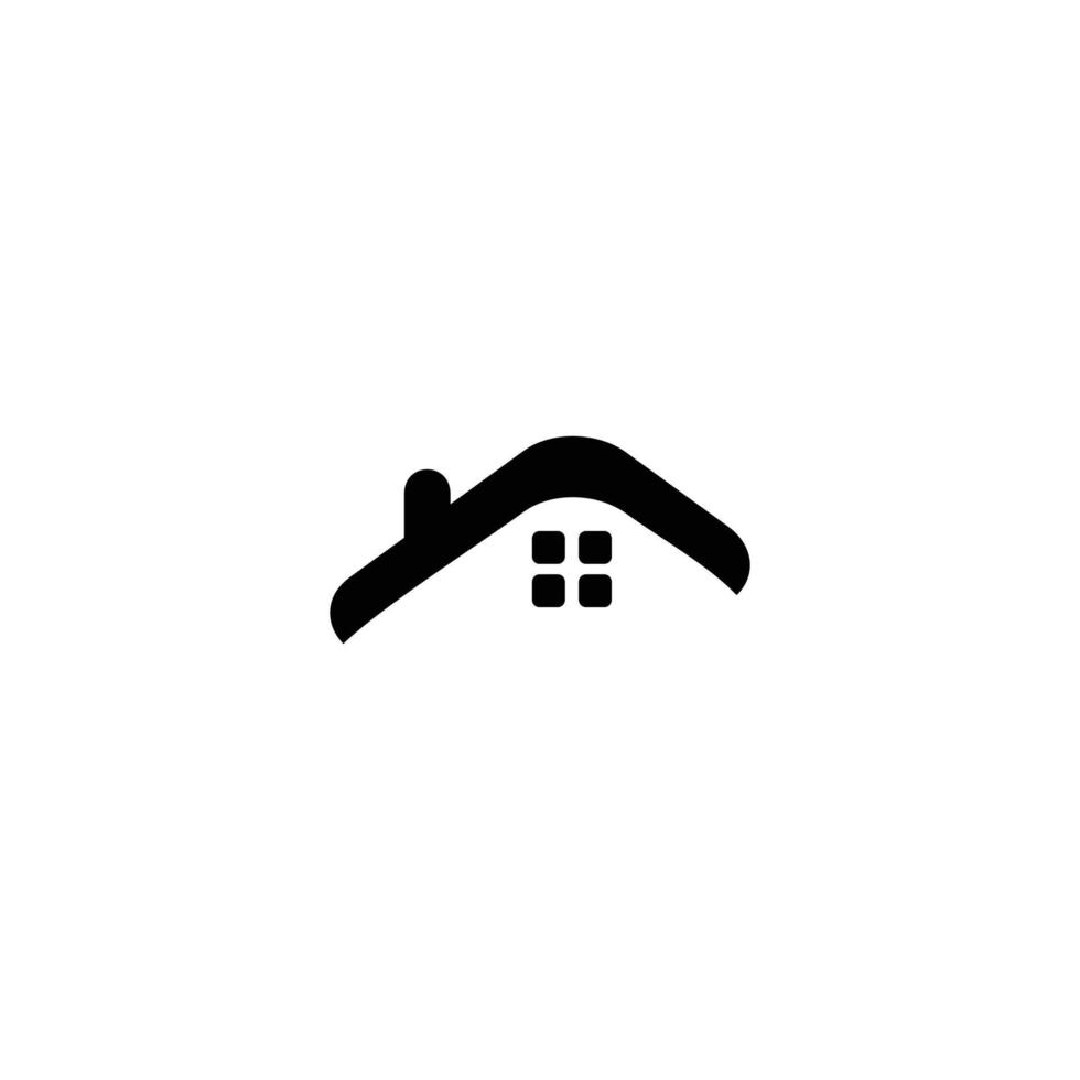 ícone do logotipo abstrato do telhado da casa vetor