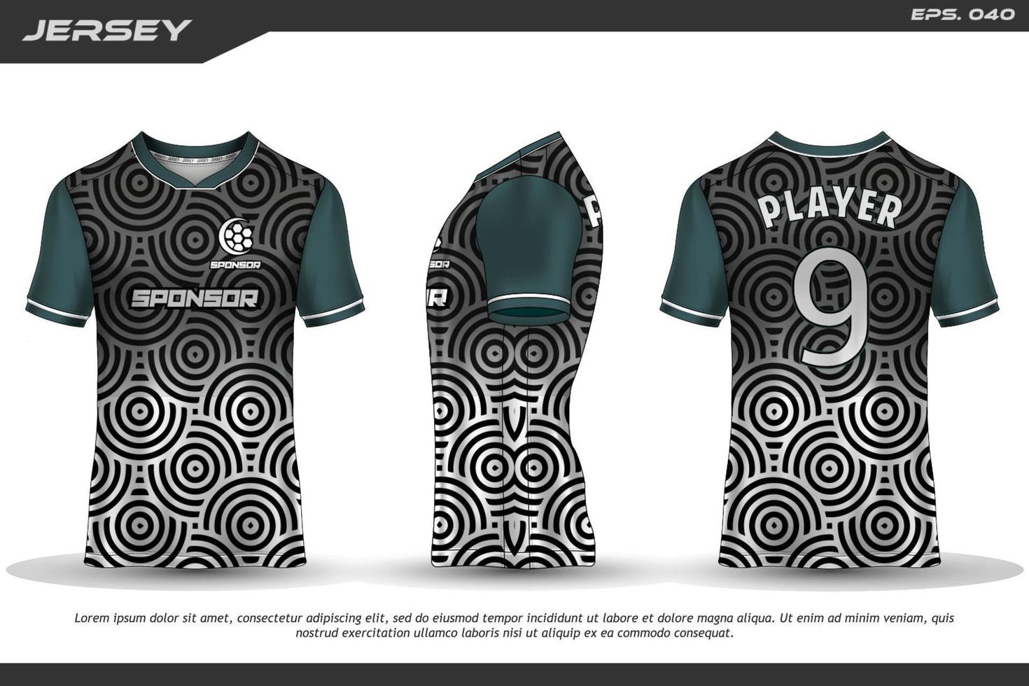 Jersey design sublimação camiseta padrão geométrico premium incrível coleção de vetores para futebol futebol corrida ciclismo jogos motocross esportes