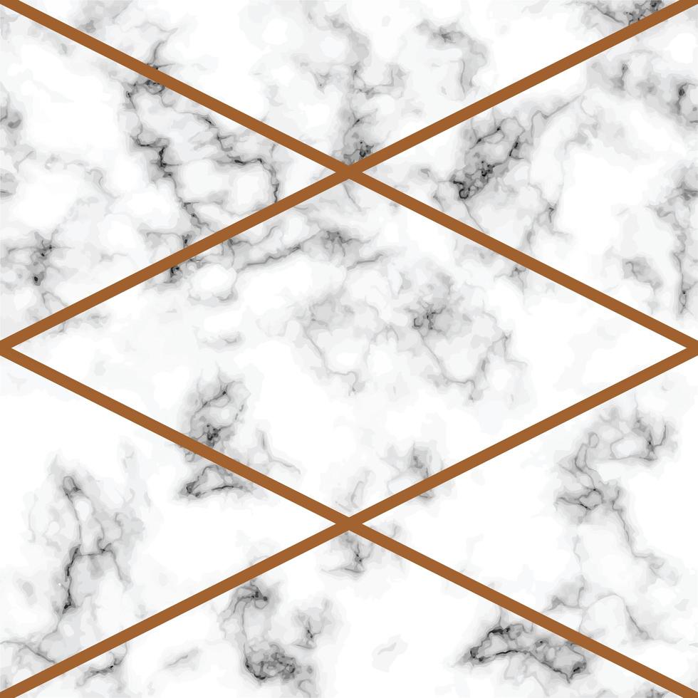 design de textura de mármore com linhas geométricas douradas vetor