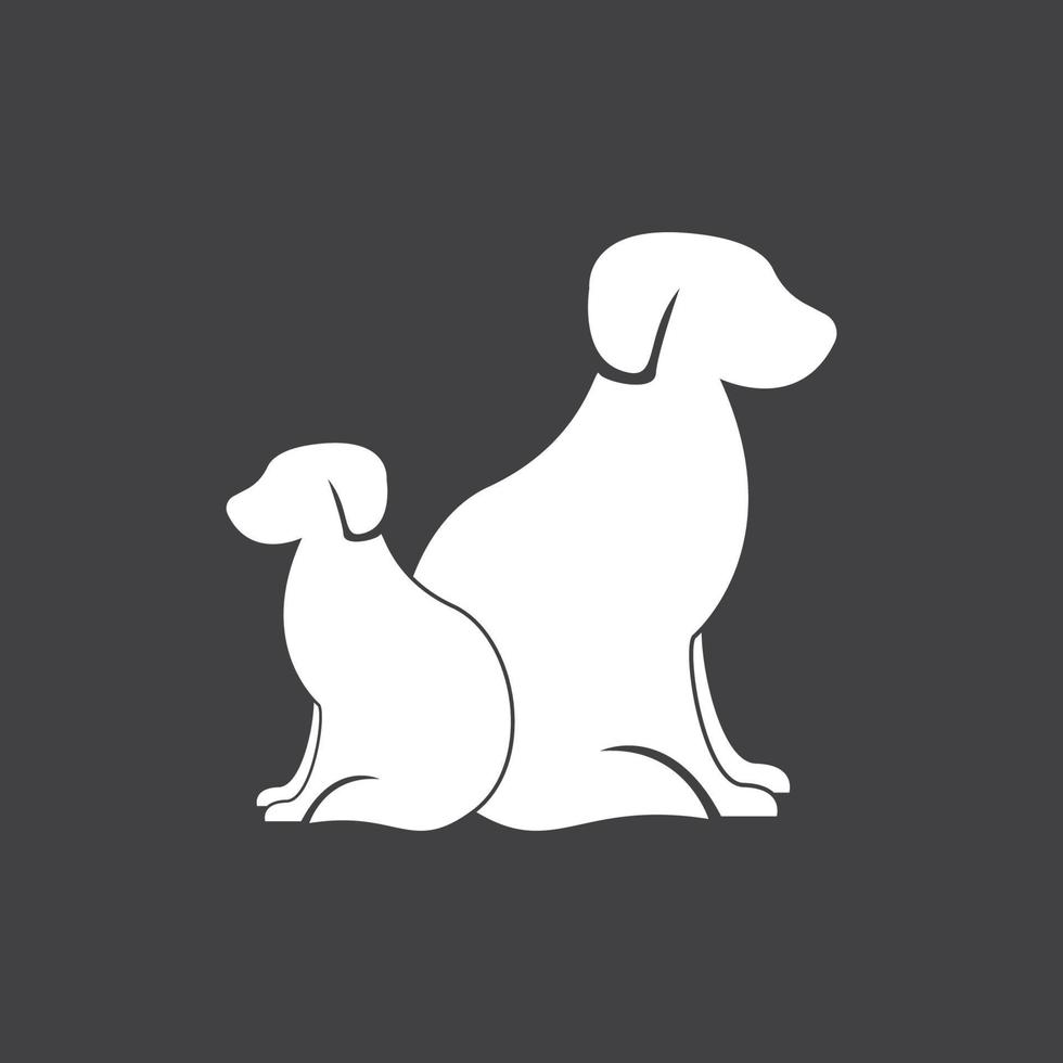 modelo de vetor de logotipo de silhueta de loja de animais