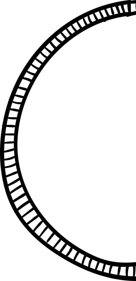 ilustração de um semicírculo com traços. vetor