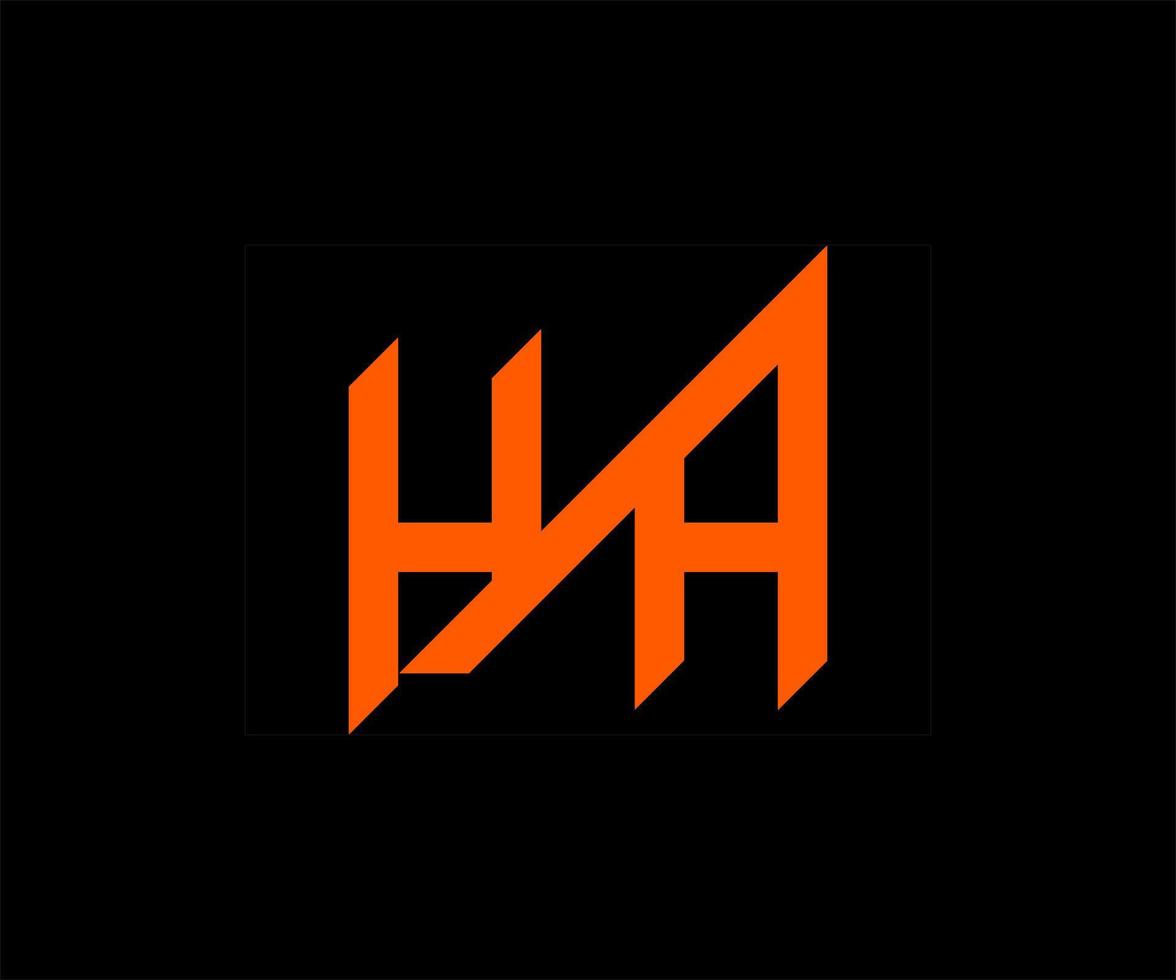 design do logotipo da carta hyah. design de logotipo de alfabeto criativo moderno. ilustração em vetor modelo de logotipo de carta hyah.