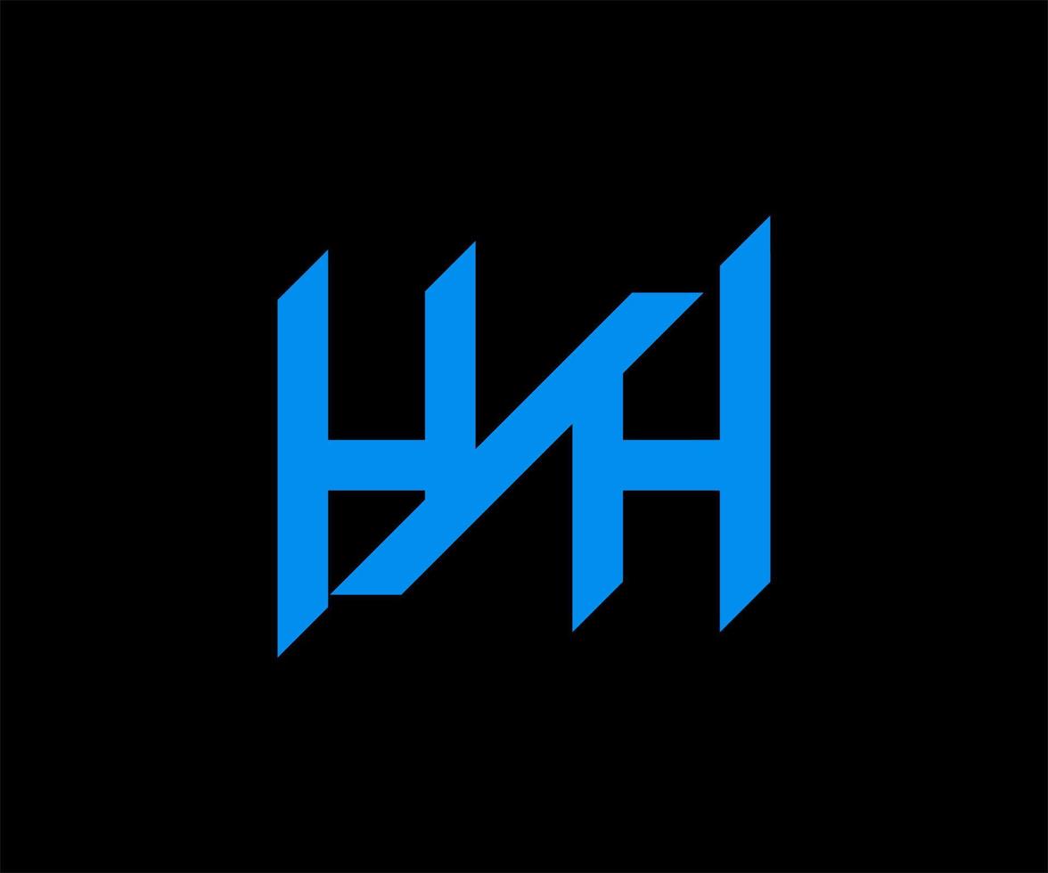 design de logotipo de carta hyh. design de logotipo de alfabeto criativo moderno. hyh carta logotipo modelo ilustração em vetor. logotipo moderno com cor azul vetor