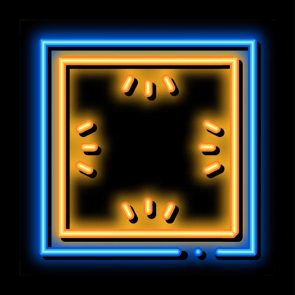 tecto falso com ilustração de ícone de brilho neon de lâmpadas vetor