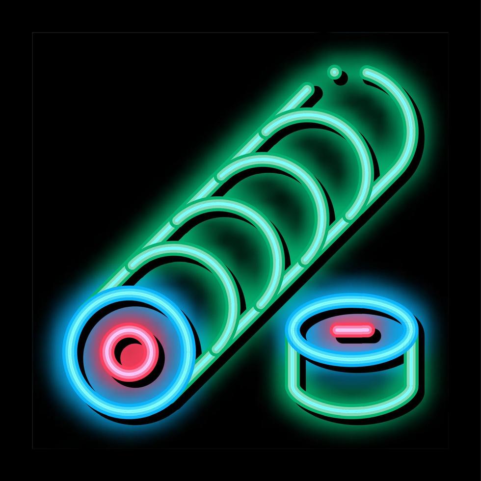 rolo de sushi cozinhar ilustração de ícone de brilho neon vetor