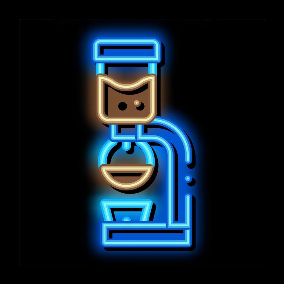 ilustração do ícone do brilho neon do dispositivo da máquina de café vetor