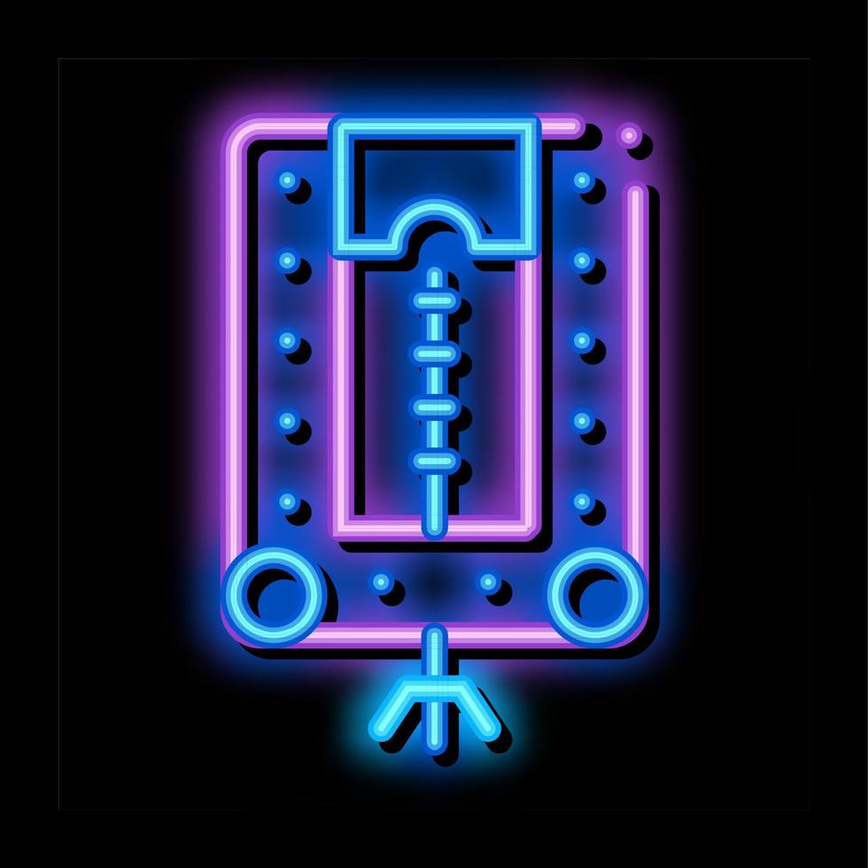 ilustração do ícone do brilho neon do instrumento de reparo do relógio vetor
