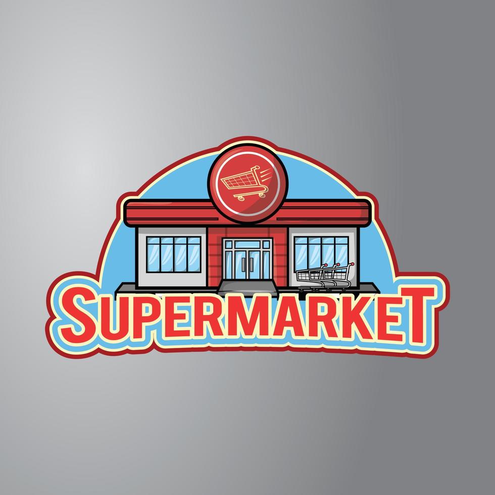 símbolo de design de ilustração de supermercado vetor