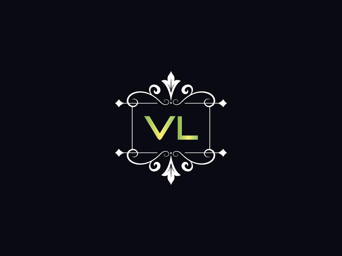 letra de logotipo vl simples, vetor de ícone de logotipo de luxo vl maiúsculo