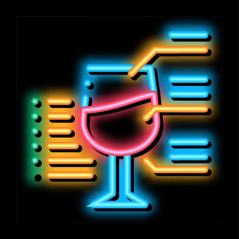 ilustração do ícone do brilho neon da estrutura do vinho vetor