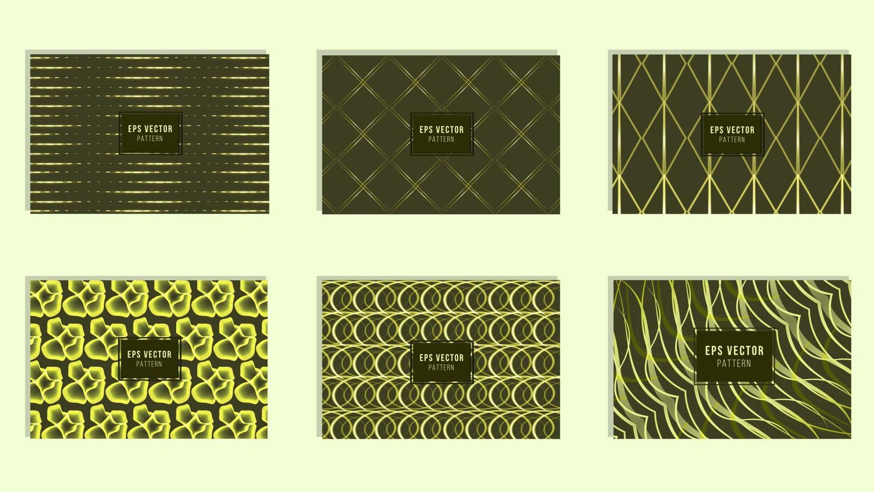 conjunto de padrões de yellowbright. ilustração vetorial design brilhante. padrão geométrico abstrato em fundo vibrante. vetor