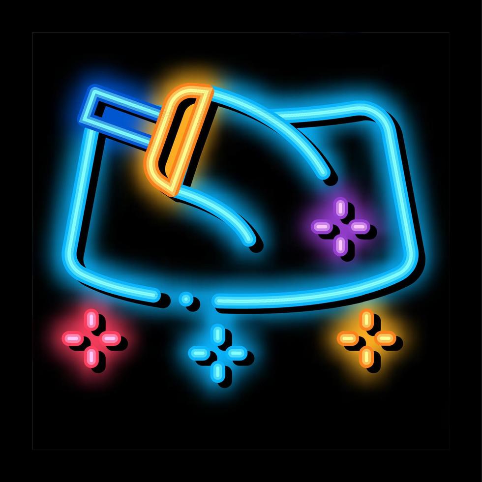 ilustração de ícone de brilho neon de arma de reabastecimento vetor