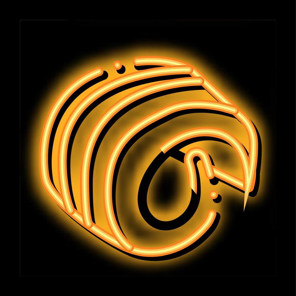 ilustração de ícone de brilho neon de onda de manteiga vetor