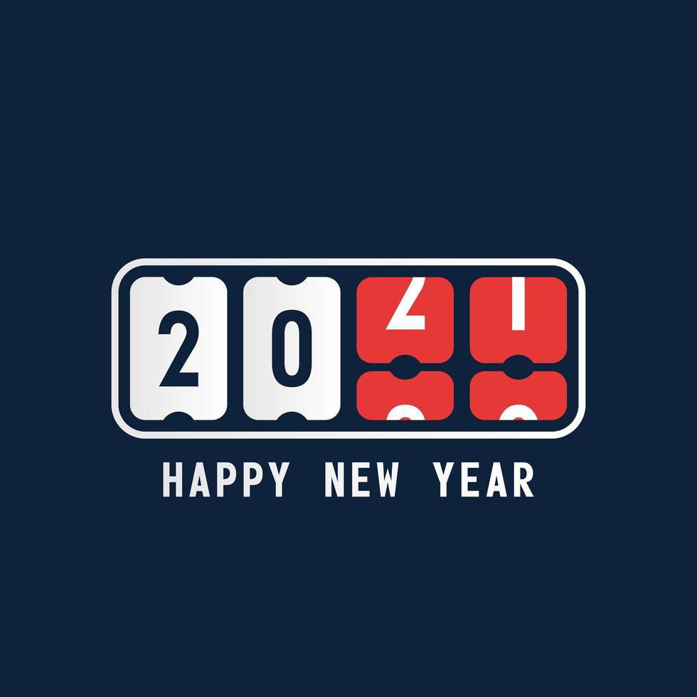 texto de feliz ano novo com placar de 2021 vetor
