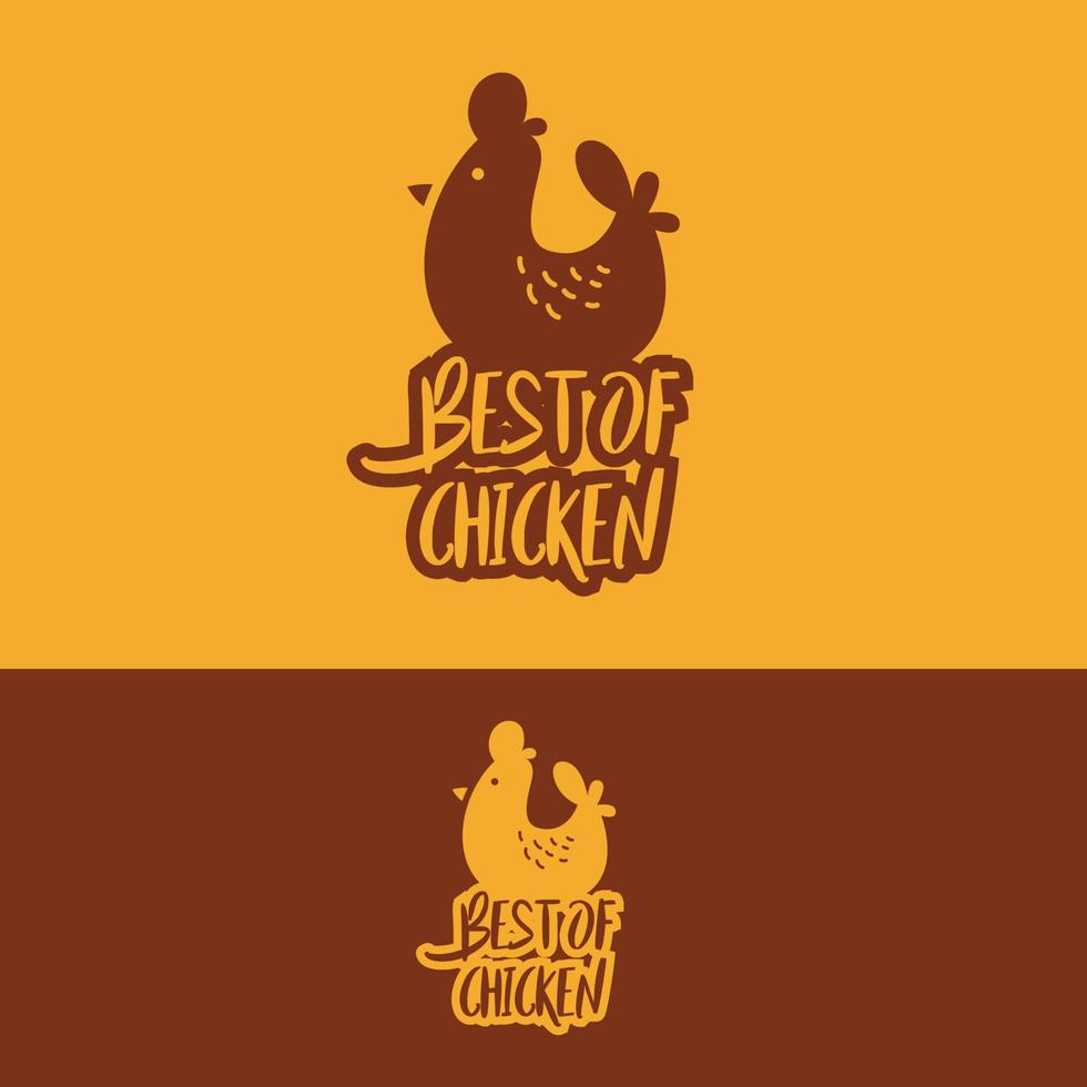 modelo de logotipo de frango simples minimalista vetor