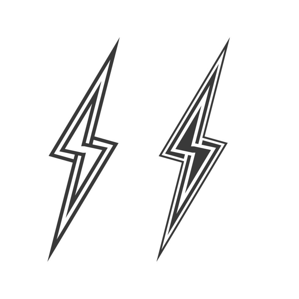 modelo de design de ilustração de conjunto de ícones de vetor de logotipo elétrico em flash. ícone de energia de parafuso parafuso de vetor de flash de logotipo elétrico