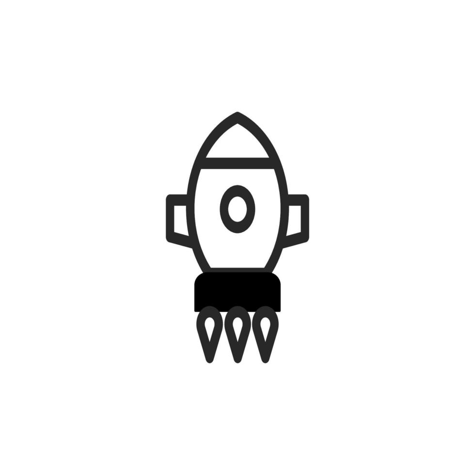 ícone de foguete ou logotipo em vetor