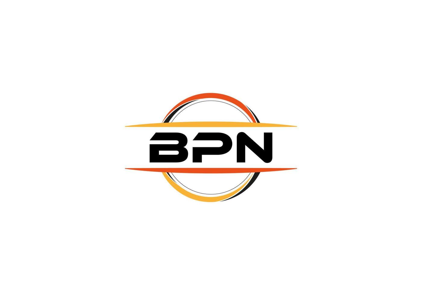 logotipo de forma de mandala de royalties de carta bpn. logotipo da arte do pincel bpn. logotipo bpn para uma empresa, negócios e uso comercial. vetor