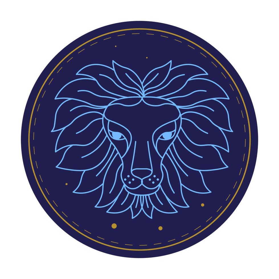 signo astrológico leonino, horóscopo símbolo do zodíaco vetor