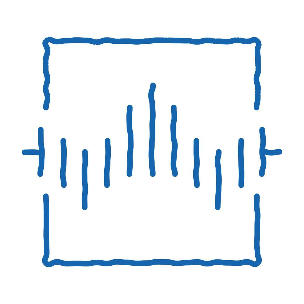 ícone de doodle de controle de voz de sensor sem fio ilustração desenhada à mão vetor