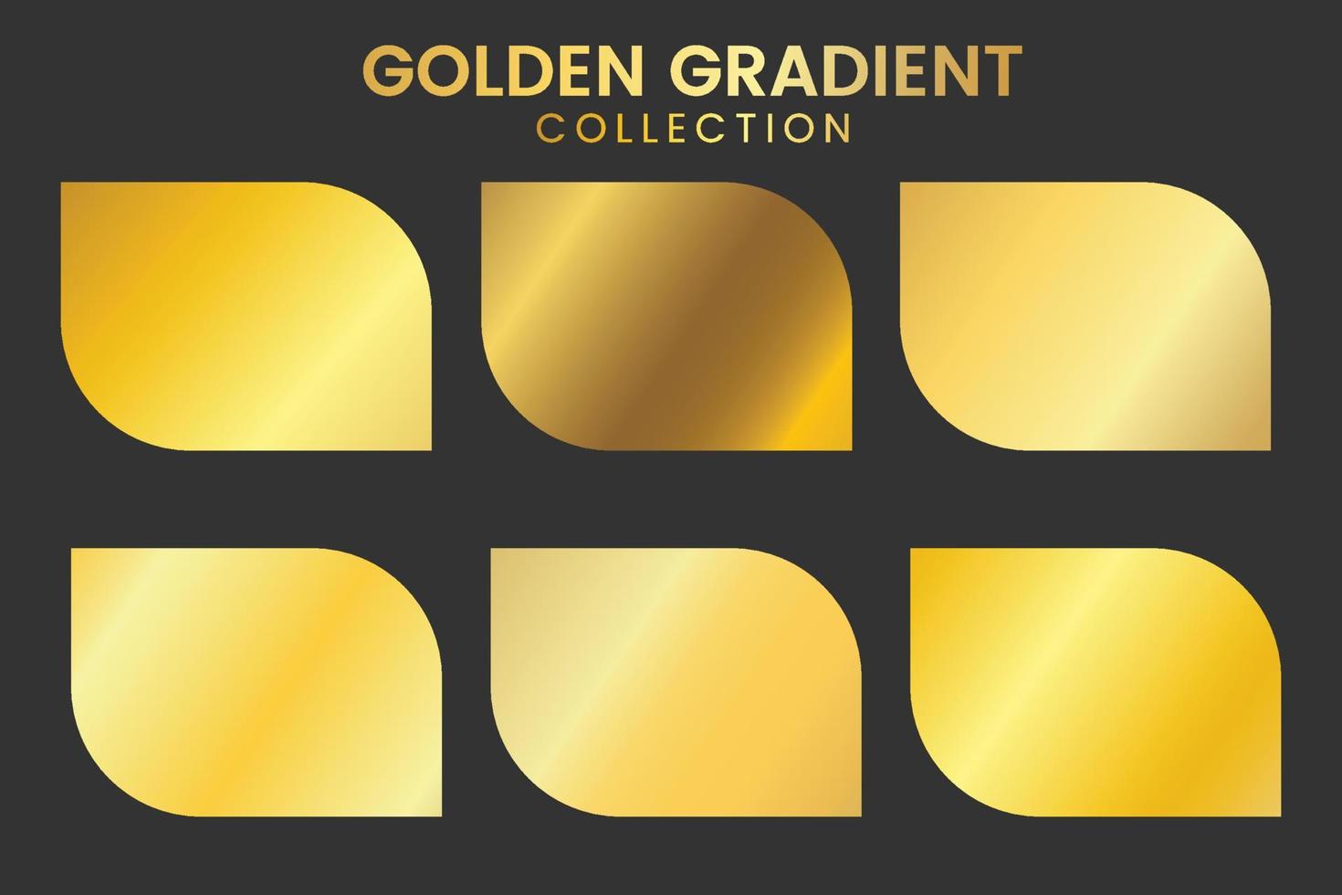 coleção de gradiente dourado, modelo de vetor dourado