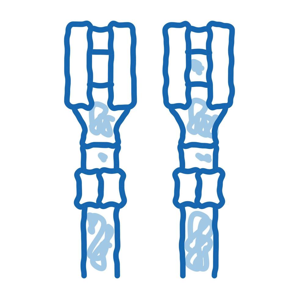 cabos elétricos com contatos doodle ilustração desenhada à mão vetor