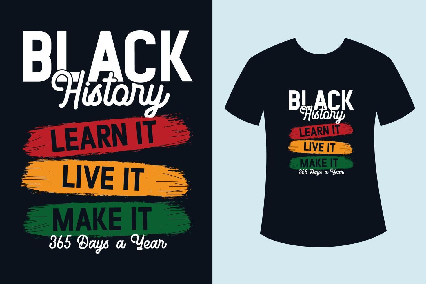 vetor de design de camiseta do mês da história negra