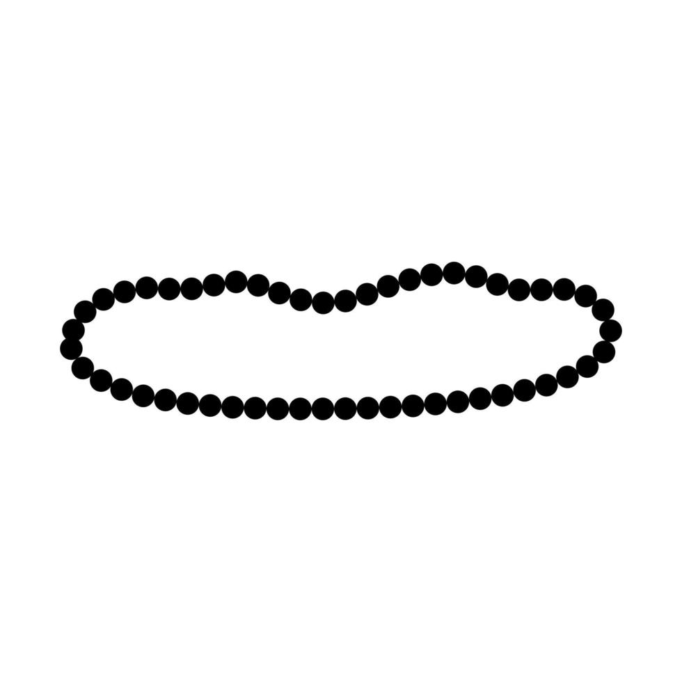 vetor de ícone de pérola. sinal de ilustração de colar. símbolo de joia. logotipo da gema.