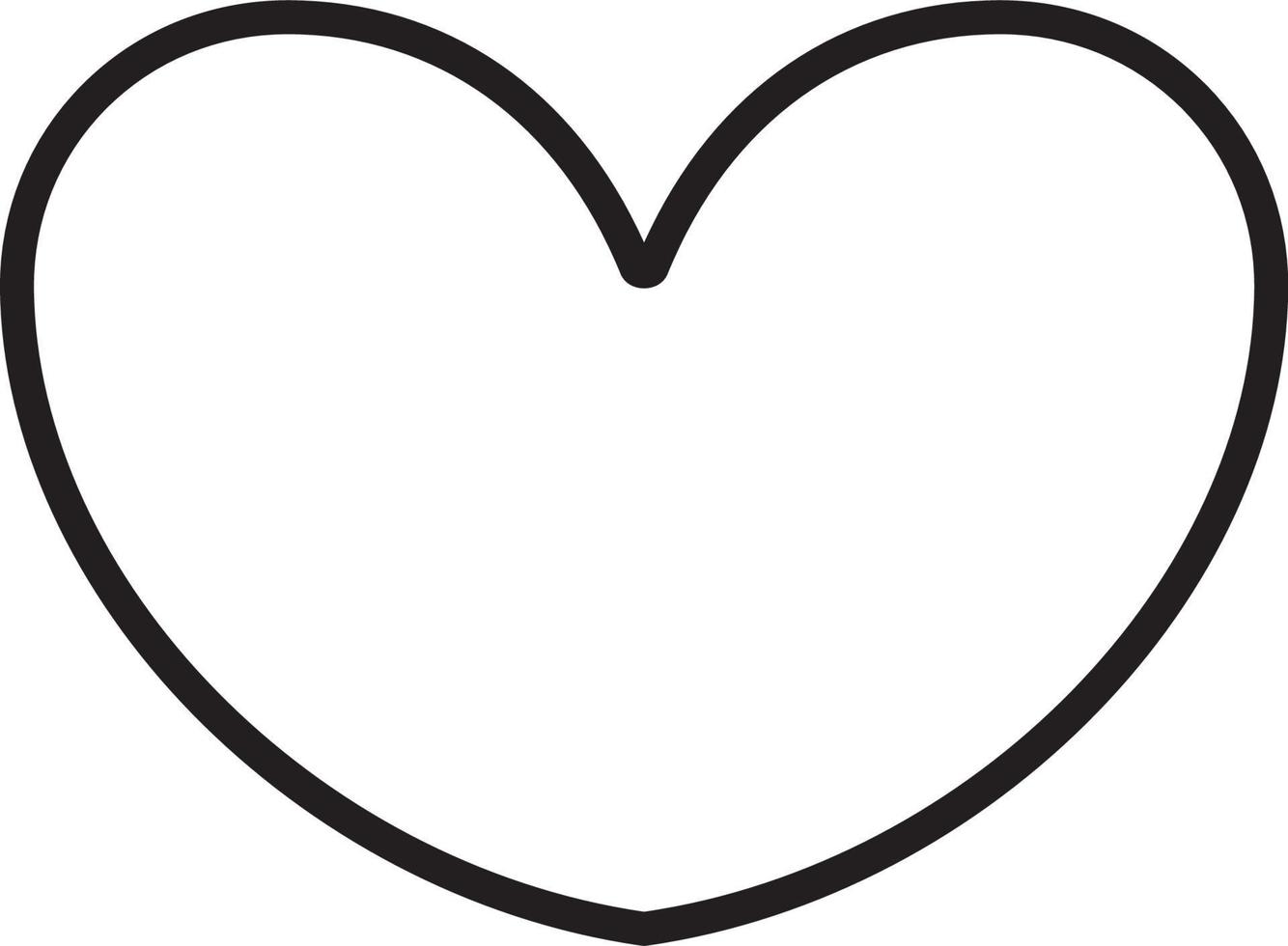 ícone de feedback de amor com estilo de contorno preto vetor
