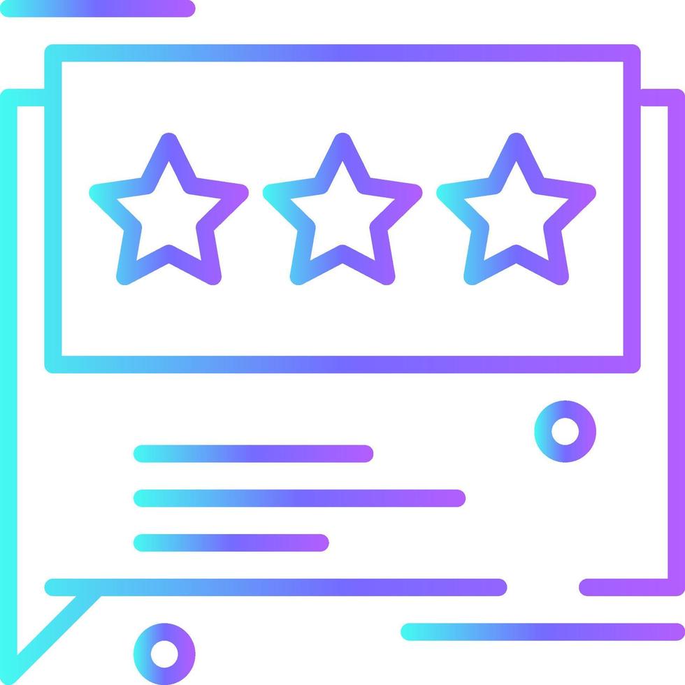 ícones de feedback de classificação com estilo de contorno gradiente azul vetor
