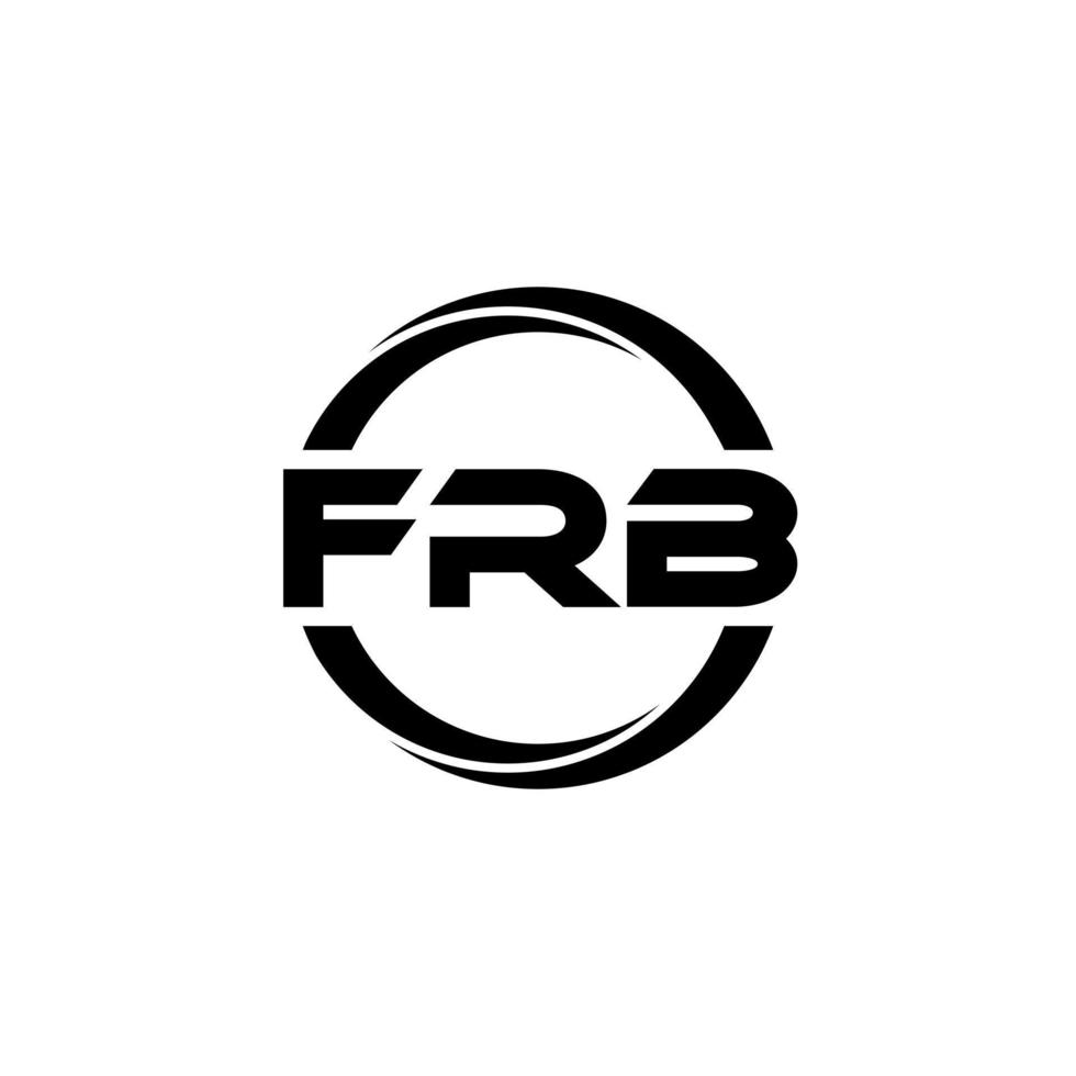 design de logotipo de carta frb na ilustração. logotipo vetorial, desenhos de caligrafia para logotipo, pôster, convite, etc. vetor