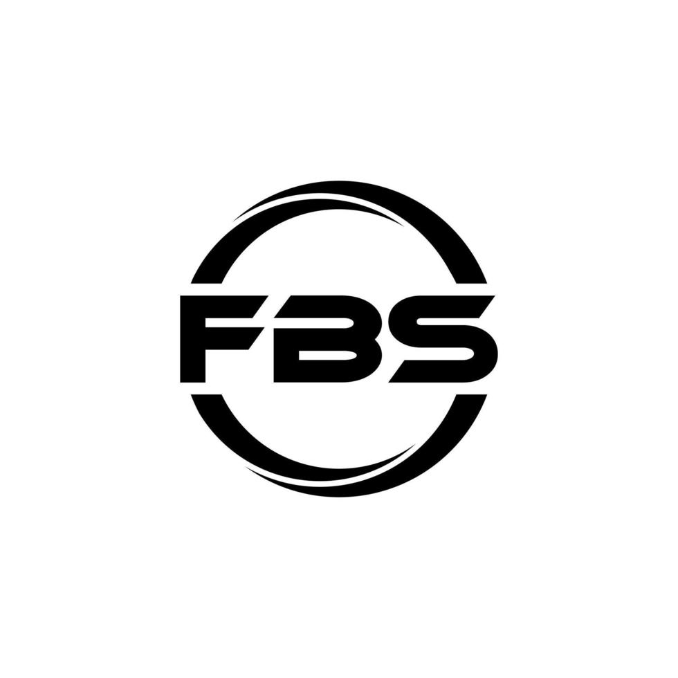 design de logotipo de carta fbs na ilustração. logotipo vetorial, desenhos de caligrafia para logotipo, pôster, convite, etc. vetor
