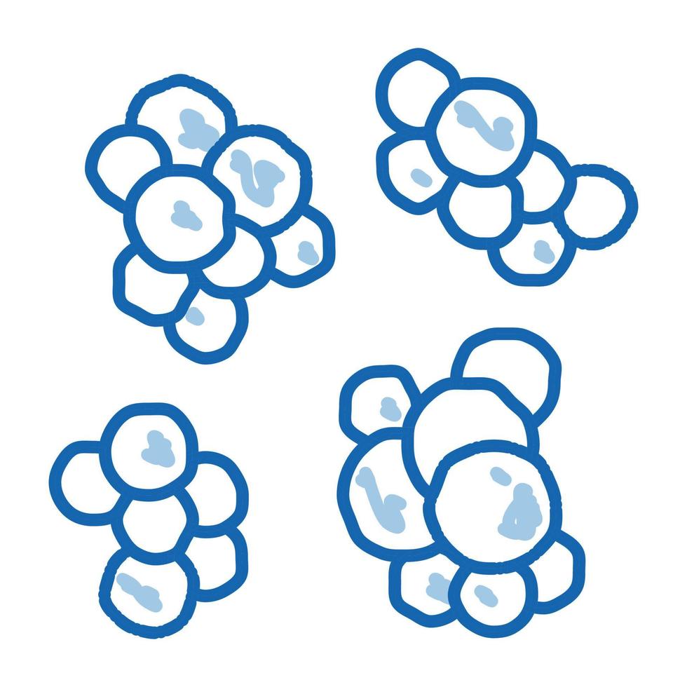 ícone de doodle de bactéria patogênica ilustração desenhada à mão vetor