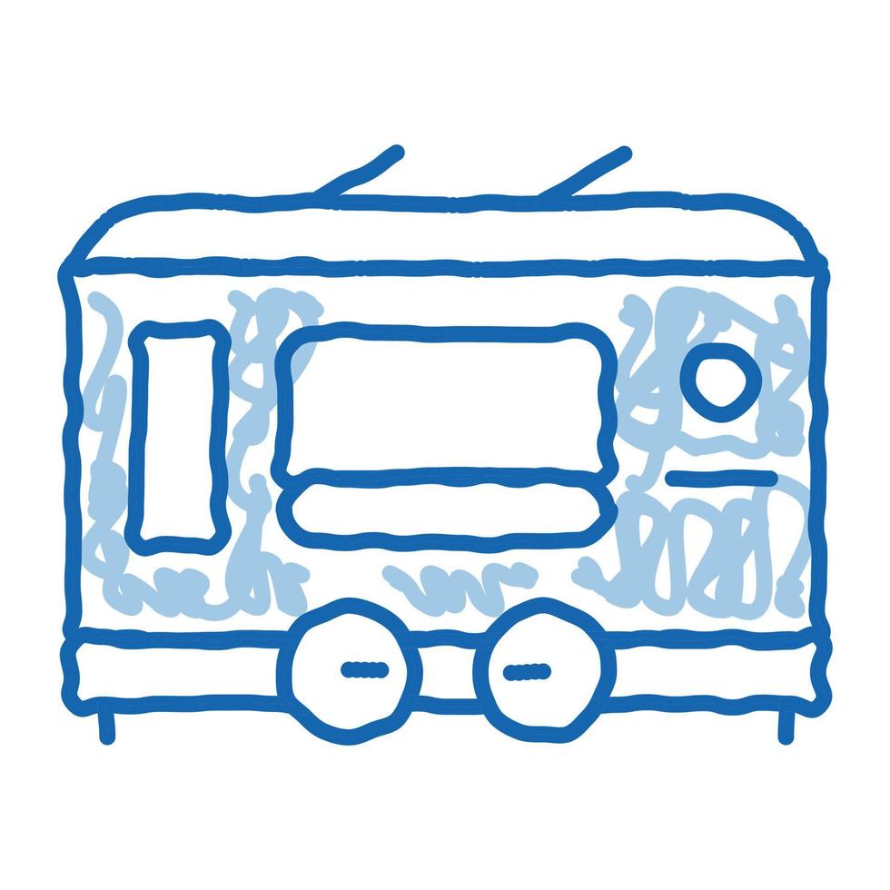 ícone de doodle de trailer de fast-food ilustração desenhada à mão vetor