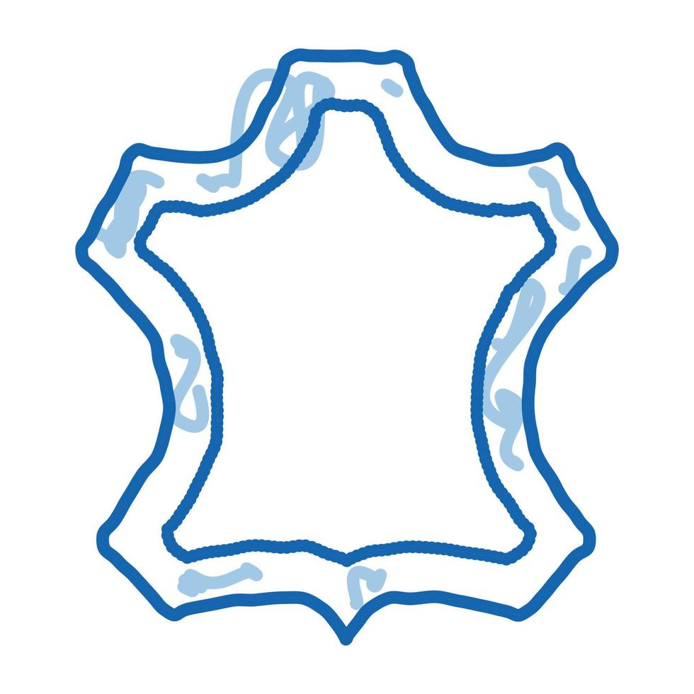 ícone de rabisco de etiqueta de couro ilustração desenhada à mão vetor