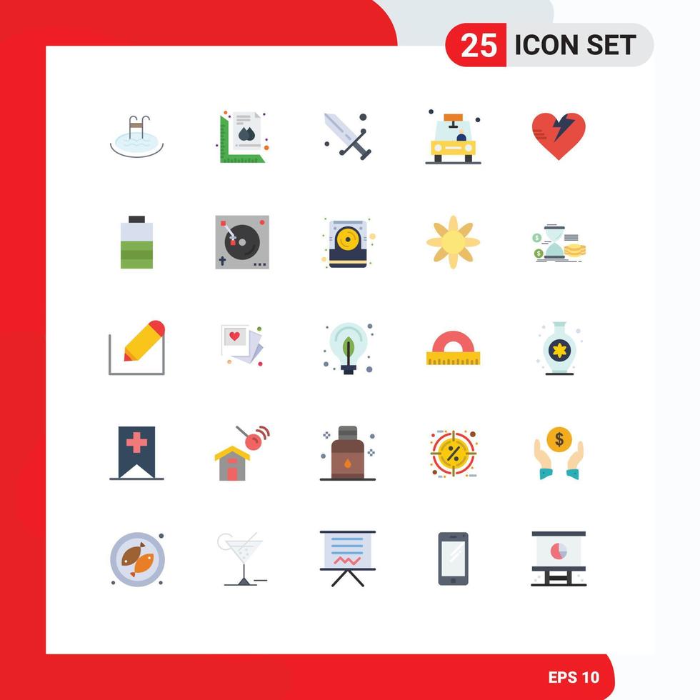 25 ícones criativos sinais e símbolos modernos de documento de localização de táxi gps elementos de design de vetor editável olímpico